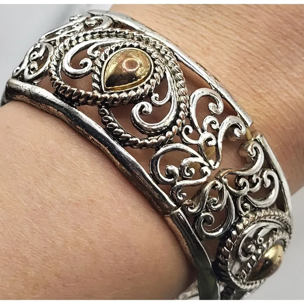 Chunky Western Cuff Bracelet 7.5in